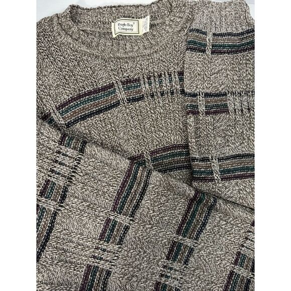 Bugle Boy Other - VTG Bugle Boy Grampa Sweater Men's XL Brown Multicolor Made‎ in USA